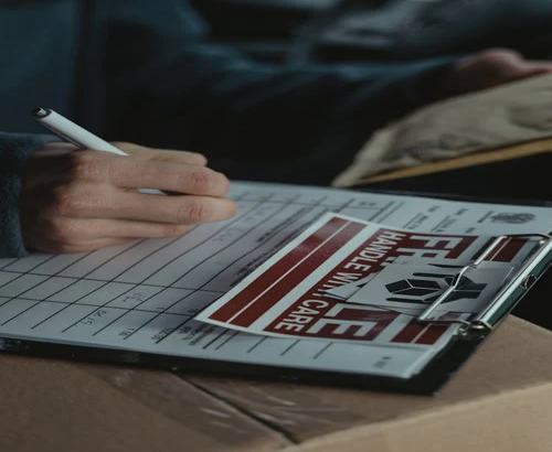 person writing down on a document